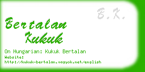 bertalan kukuk business card